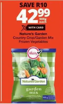 Checkers Nature's Garden Country Crop/Garden Mix Frozen Vegetables offer