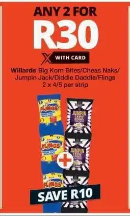 Checkers Willards Snacks offer