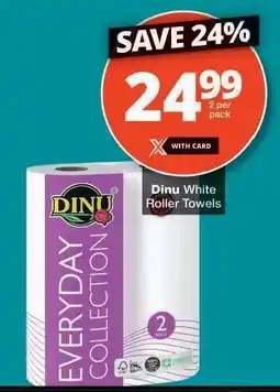 Checkers DINU White Roller Towels offer