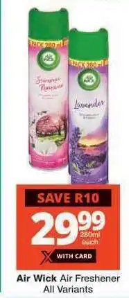 Checkers Air Wick Air Freshener offer