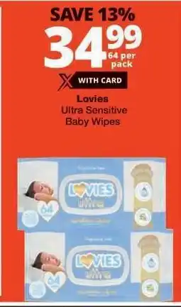 Checkers Lovies Ultra Sensitive Baby Wipes offer