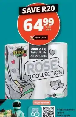 Checkers Dinu 2-Ply Toilet Rolls offer