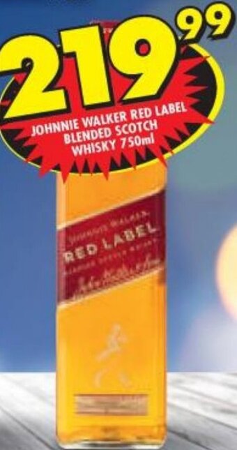 Shoprite Liquor Johnnie Walker Red Label Blended Scotch Whisky 750ml offer