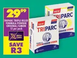 Shoprite Triparc triple relief formula powder original/ lemon offer