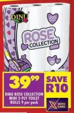 Shoprite Dinu rose collection mini 2-ply toilet rolls offer