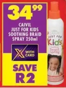 Shoprite Caivil just for kids soothing braid spray offer