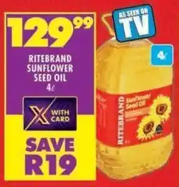 Shoprite Ritebrand sunflower seed oil offer