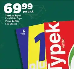 OK MiniMark Typek or Sappi 1 Plus White Copy Paper A4 80g 500 Sheets offer