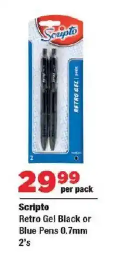 OK MiniMark Scripto Retro Gel Black or Blue Pens offer