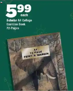 OK MiniMark Scholar A4 College Exercise Book 72-Pages offer