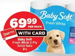 OK MiniMark Baby Soft Fresh White 2-Ply Toilet Rolls offer