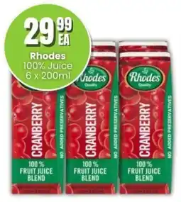 Super Save Rhodes 100% Juice offer