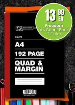 Super Save Freedom A4 Count Book 2 Quire offer