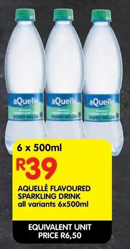 Shoprite Aquellé flavoured sparkling drink offer