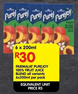 Shoprite Parmalat purejoy 100% fruit juice blend offer