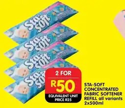 Shoprite Sta-soft concentrated fabric softener refill offer