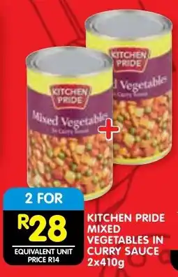 Shoprite Kitchen pride mixed vegetables in curry sauce offer