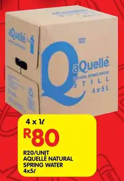Shoprite Aquelle natural spring water offer