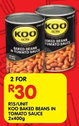 Shoprite Koo baked beans in tomato sauce offer