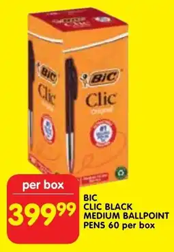 Shoprite Bic clic black medium ballpoint pens offer