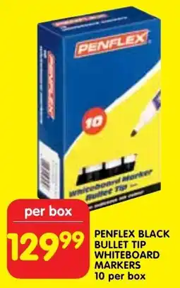Shoprite Penflex black bullet tip whiteboard markers offer