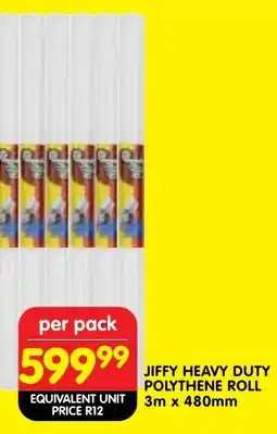 Shoprite Jiffy heavy duty polythene roll offer