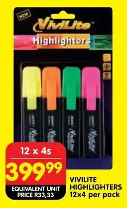 Shoprite Vivilite highlighters offer