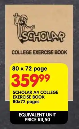 Shoprite Scholar A4 college exercise book offer
