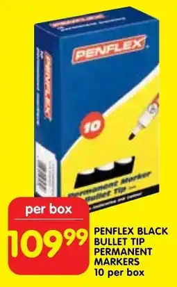 Shoprite Penflex black bullet tip permanent markers offer