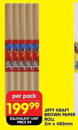 Shoprite Jiffy kraft brown paper roll offer