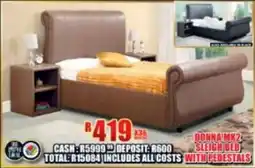 Lewis Donna mk2 sleigh bed with pedestals offer