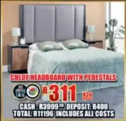 Lewis Chloe headboard with pedestals offer