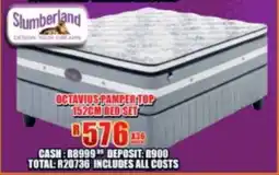 Lewis Slumberland octavius pamper top 152cm bed set offer