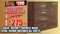 Lewis Alba 1-door 4-drawerchest offer