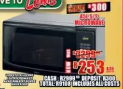 Lewis Lifestyle livinng stainless steel microwave offer