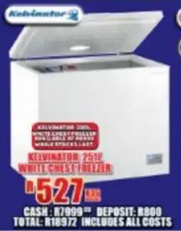 Lewis Kelvinator white chest freezer offer