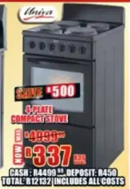 Lewis Univa 4 plate compact stove offer