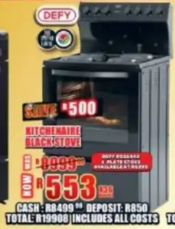 Lewis Defy kitchenaire black stove offer