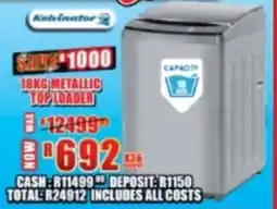 Lewis Kelvinator metallic toploader offer