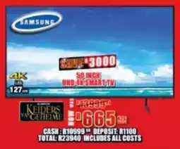 Lewis Samsung 50 inch uhd 4k smart tv offer