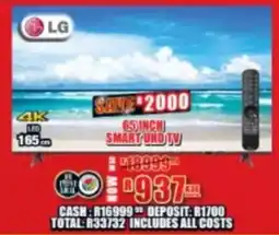 Lewis LG 65 inch smart uhd tv offer