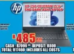 Lewis Hp 250 celeron 15.6" fhd dark ash laptop offer