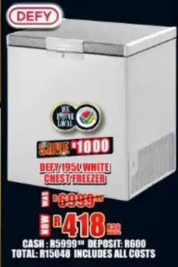 Lewis Defy white chest freezer offer