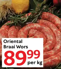 Oxford Freshmarket Oriental Braai Wors offer