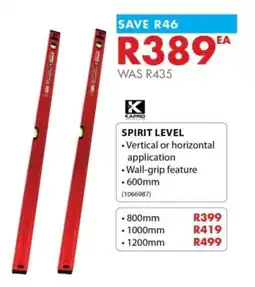 Chamberlain Kapro Spirit Level offer