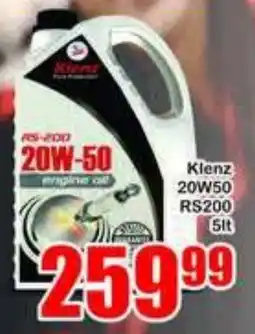 Elite Cash & Carry Klenz 20W50 RS200 offer
