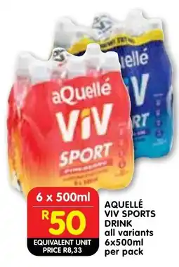 Shoprite Aquellé viv sports drink offer