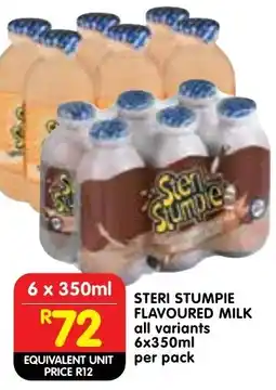 Shoprite Steri stumpie flavoured milk offer