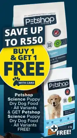 Checkers Petshop Science Puppy Dry Dog Food offer