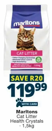 Checkers Marltons Cat Litter Health Crystals offer